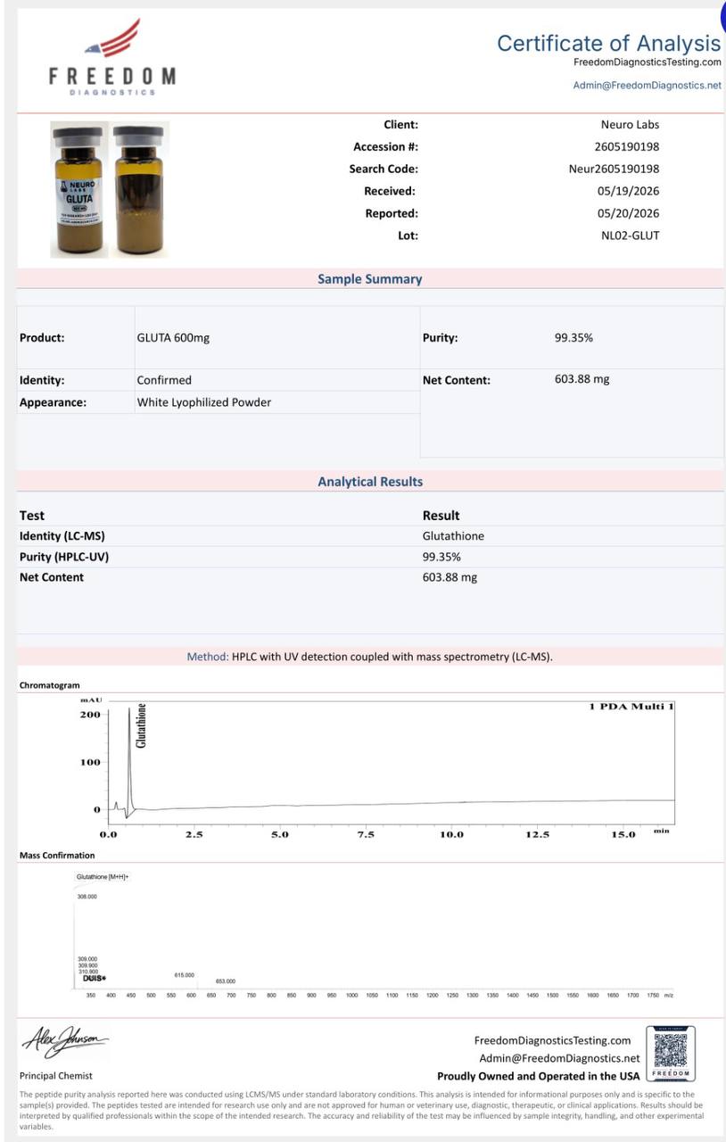 GLUTATHIONE (600-1500MG)